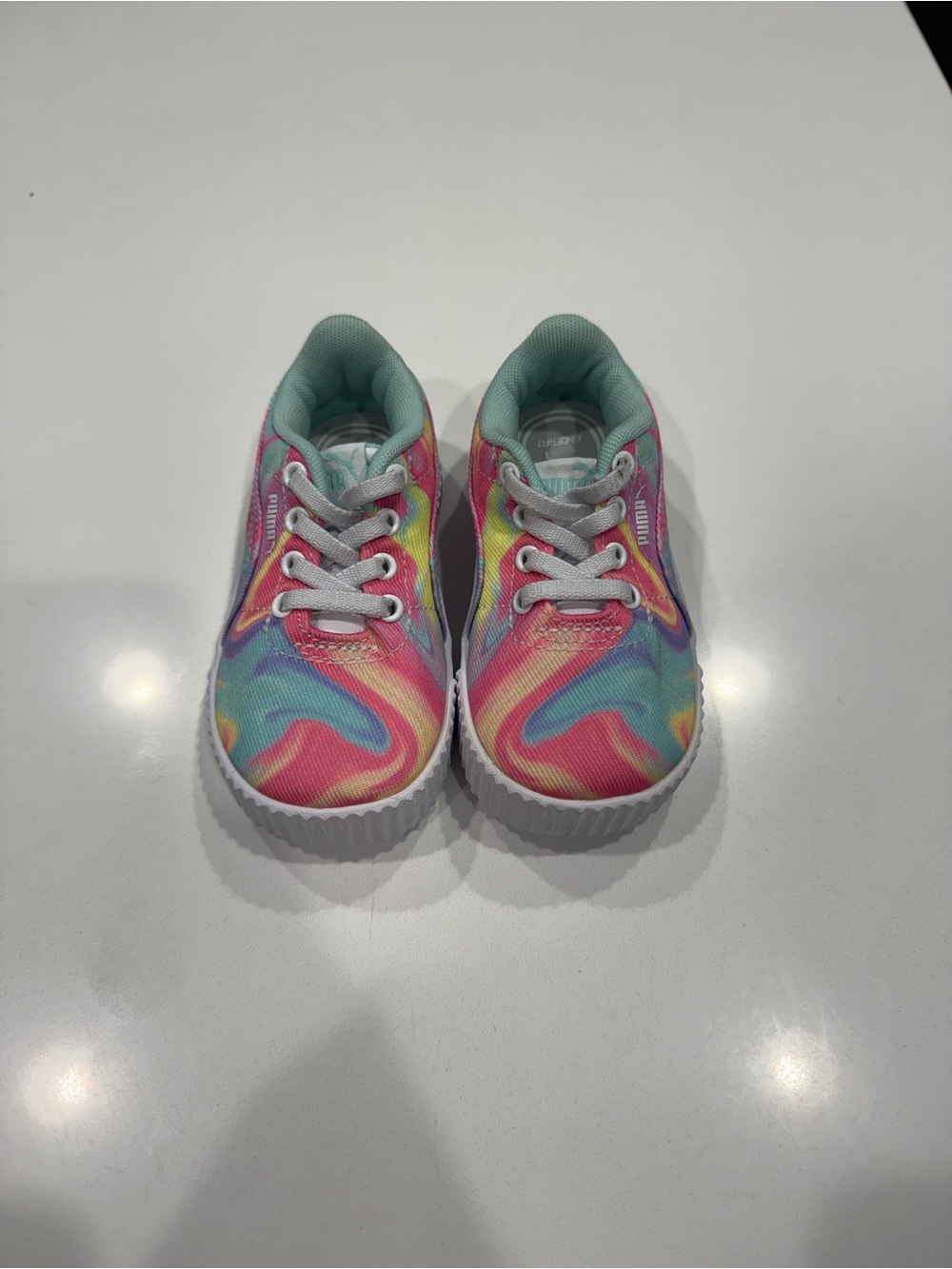 PUMA Toddler Girls Multicolor rainbow swirl Low Top Sneakers Lace-Up US 7